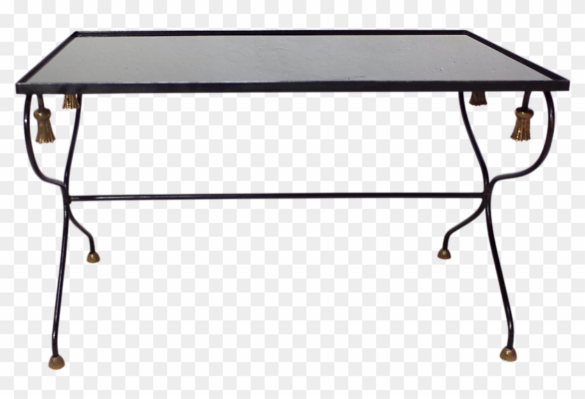 Black Glass And Metal Low Table - Coffee Table Clipart #3560885