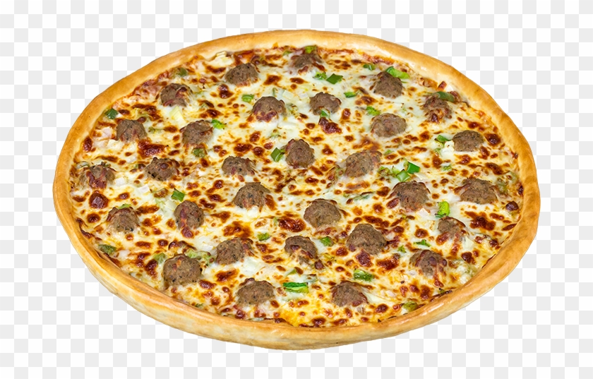 Pizza With Bacon Chicken And Meatballs , Png Download - Beef And Mushroom Pizza Png Clipart #3561483