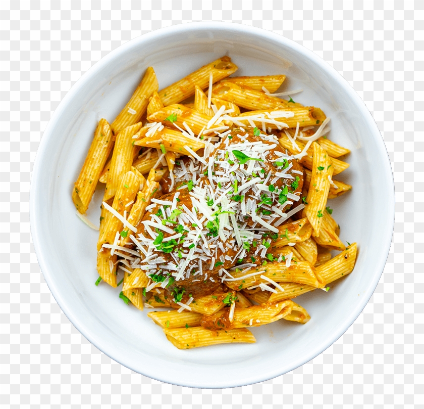 Tomato & Pesto Penne W/turkey Meatballs - Fast Food Clipart