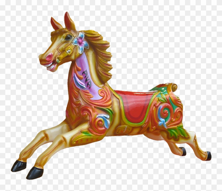 Carousel Horse, Carousel, Horse, Ride, Turn - Merry Go Round Horse Png Clipart