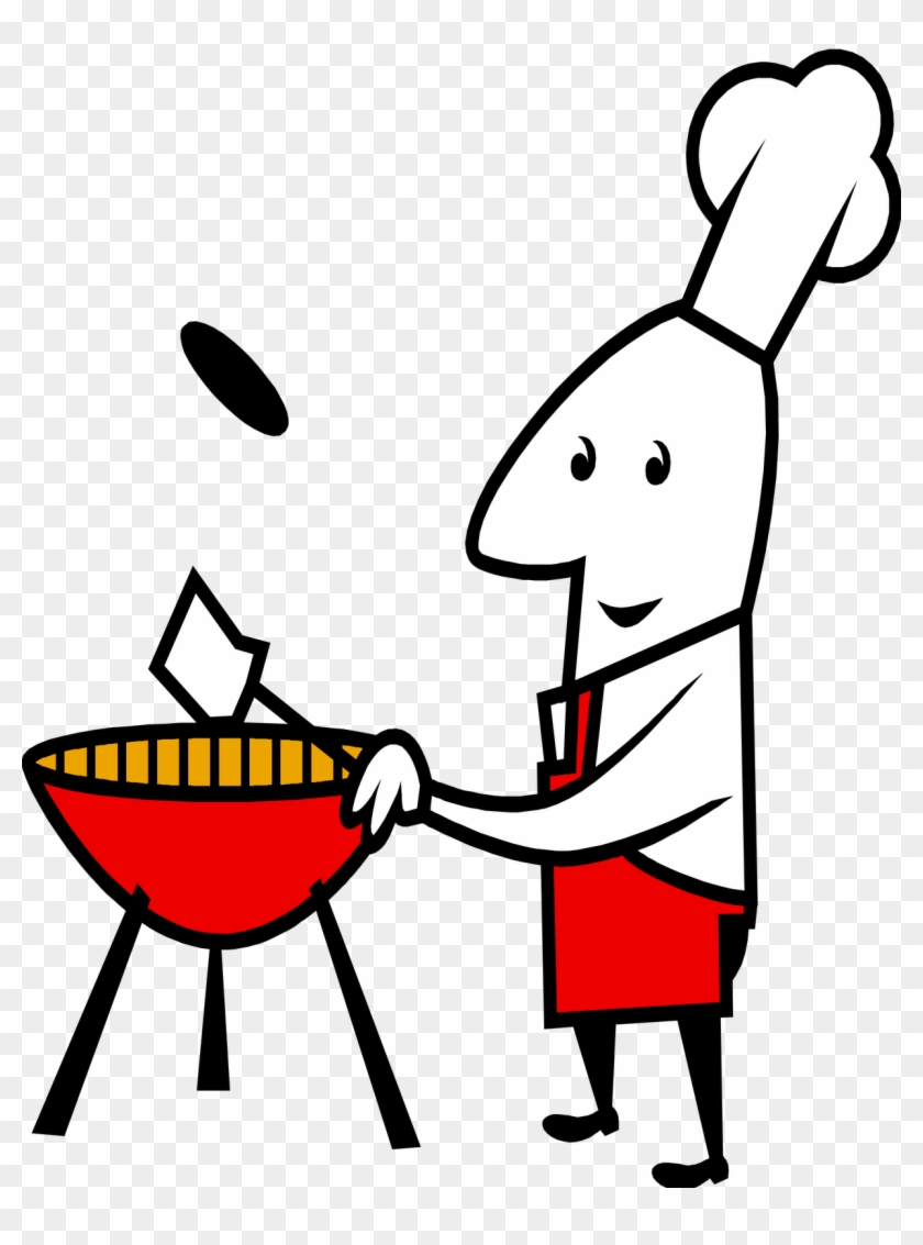 Grill Clipart Bbq Cook - Hamburger And Hot Dog Grill Clipart - Png Download