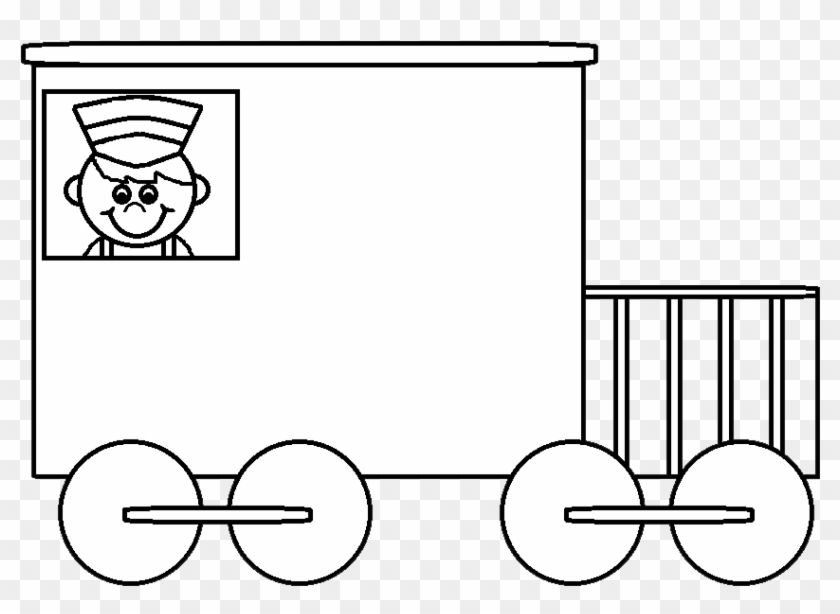 Train Driver Clipart Black And White - Png Download #3562010