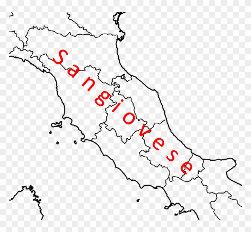 Red Grape Varieties Of Central Italy - Italy Map Clipart #3562314