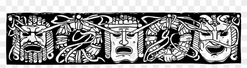 Aztec Coffee Is A Member Of The Community And Respects - Masquerade Border Black White Clipart #3563046