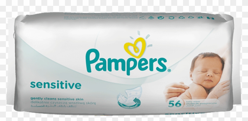 Pampers Sensitive 56 Wipes - 4015400636649 Clipart