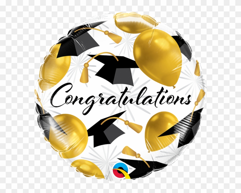 Congrats Gold Balloons 18" Foil Balloon - Balloon Clipart