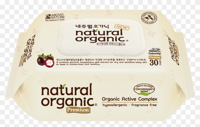 Natural Organic Premium Embossing Baby Wipes - Label Clipart #3563446