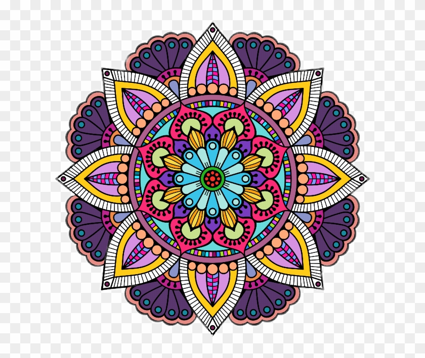 #colorful #flower #mandalas♡ #mandalaflowers - Circle Clipart