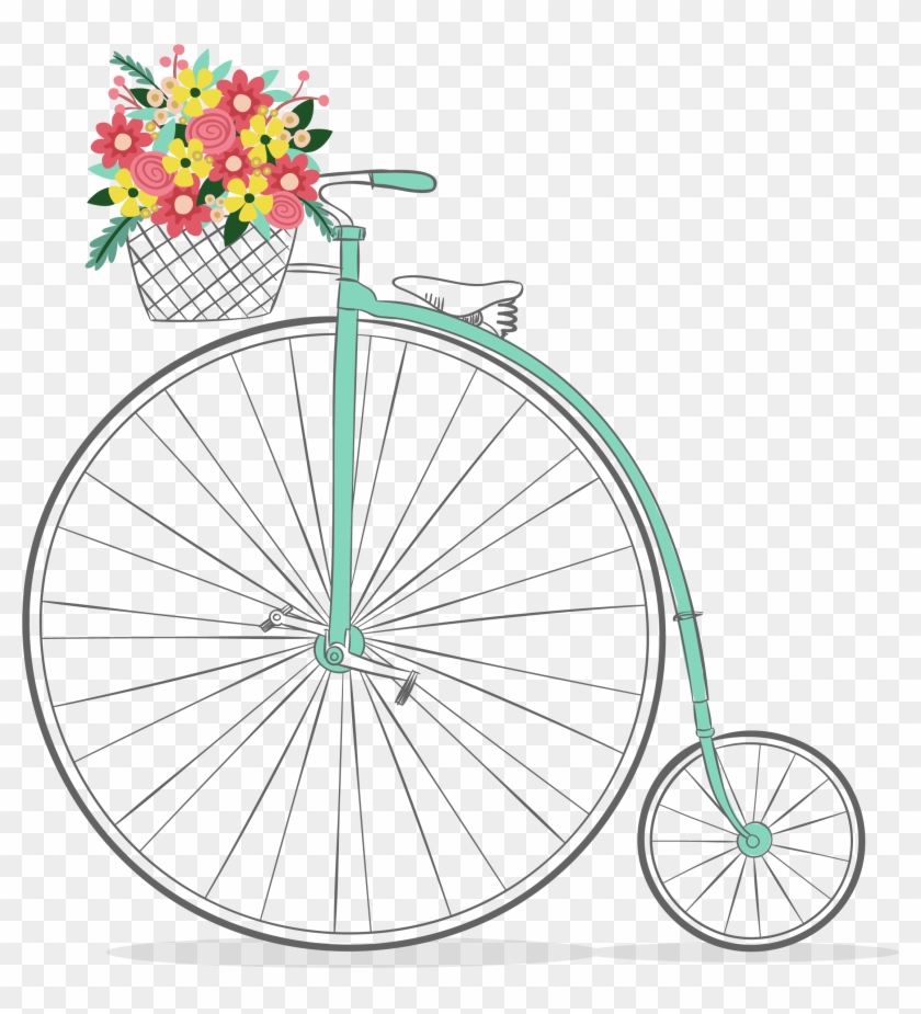 Bicycle Clipart Happy Birthday - Romantic Bike Clipart Png Transparent Png