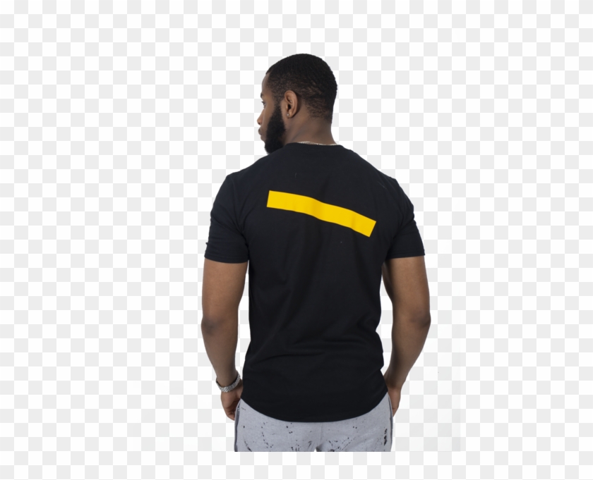 Yellow Caution Tape Tee - Man Clipart