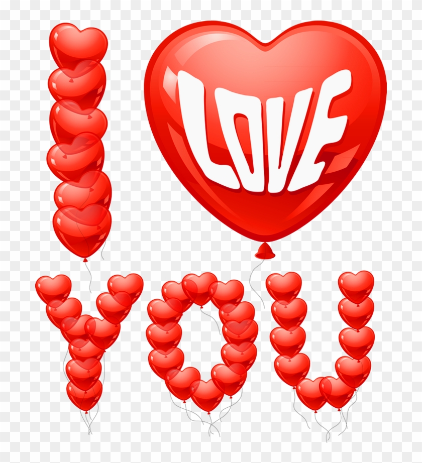 I Love You Balloons Png Clipart Picture - Valentines Day Graphics Transparent Png #3564011