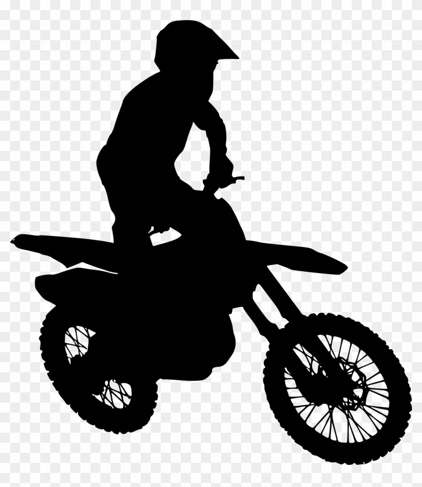 Free Download - Transparent Background Dirt Bike Silhouette Clipart #3564198