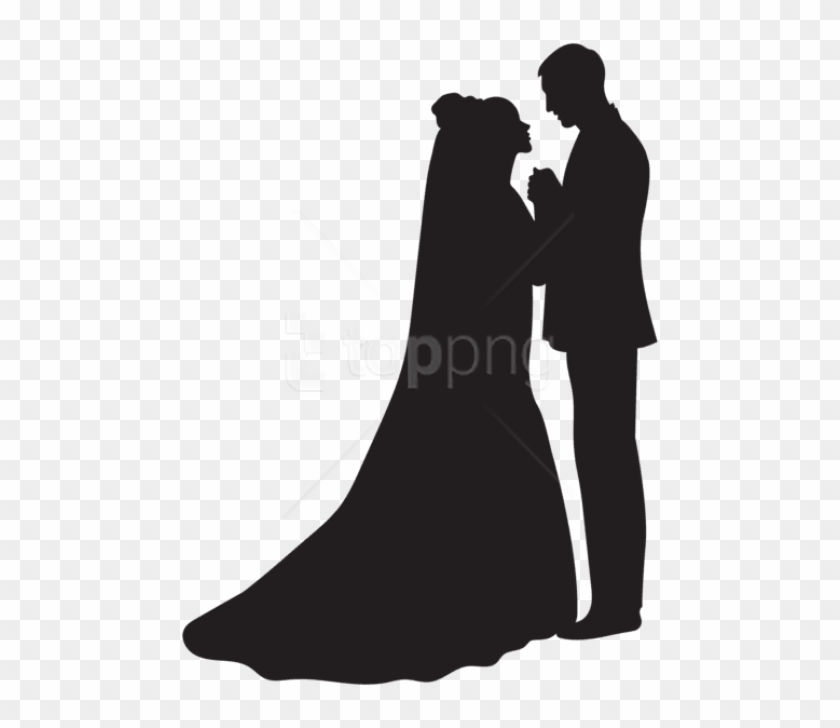 Free Png Bride And Groom Silhouette Png Png - Bridegroom Clipart #3564436