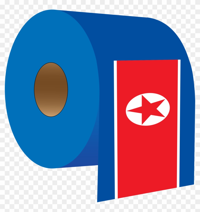 This Free Icons Png Design Of North Korea's Own Toilet - North Korea Flag Toilet Paper Clipart #3565095
