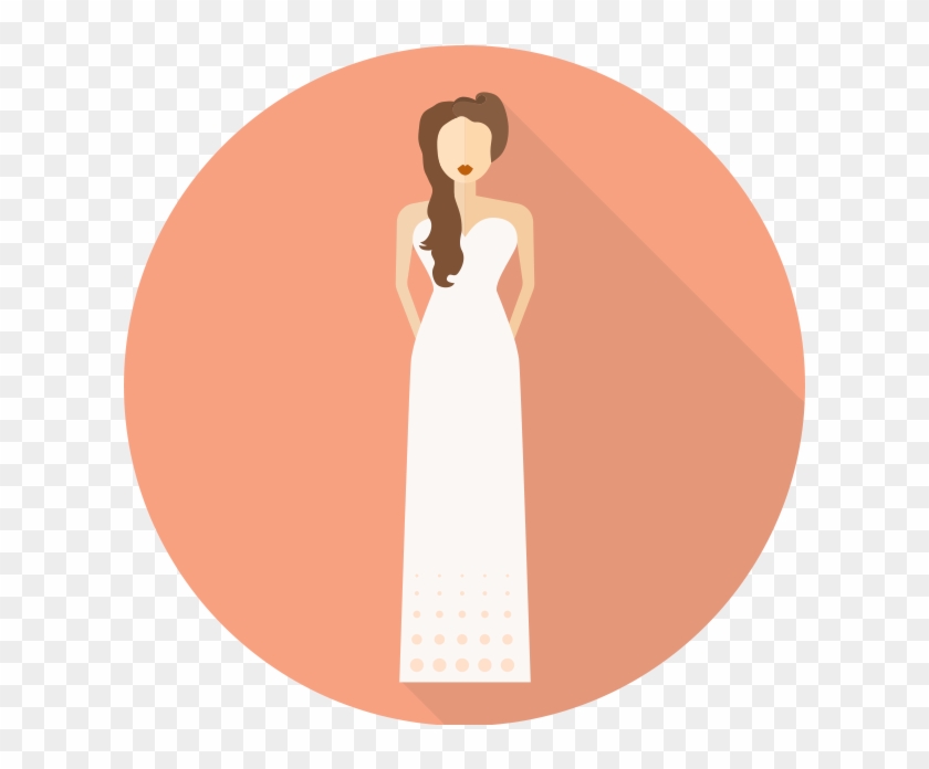 Sheath Wedding Dress - Illustration Clipart #3565101