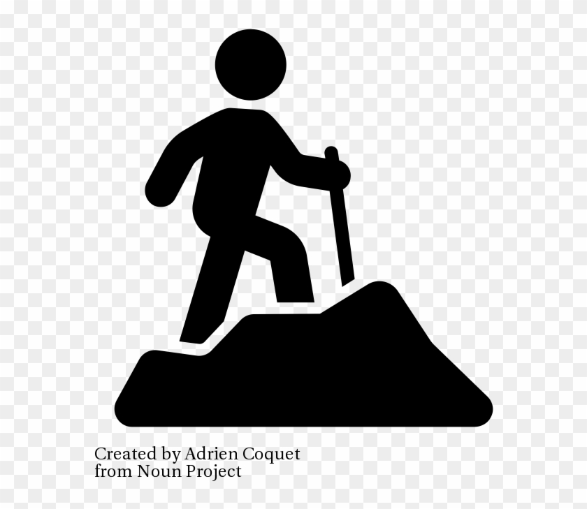 Download Hiking Icon - Icon People Hiking Clipart Png Download - PikPng