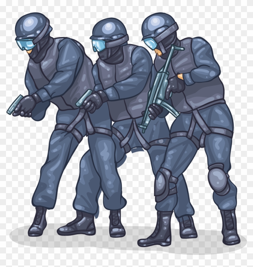 Swat Team - Rainbow Six Siege Cartoon Clipart #3565944