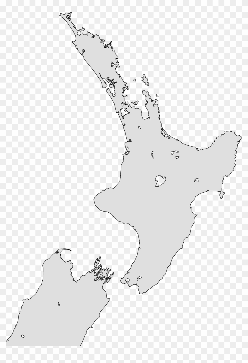 New Zealand North Island Outline Png - Merry Christmas New Zealand Clipart