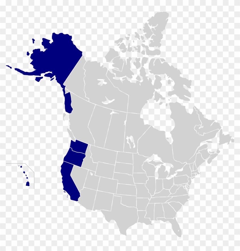 Pacific States - States In The Pacific Region Clipart #3566480