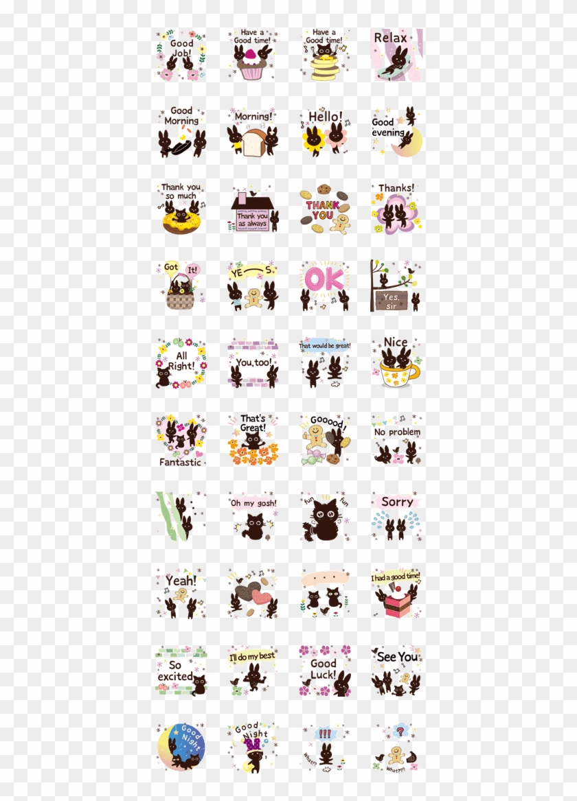 Polite Words,natural Design Cute Sticker Clipart