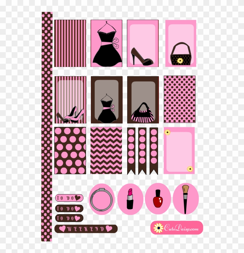 Picture Freeuse Download Free Printable Fashion Themed - Free Fashion Printable Planner Stickers Clipart