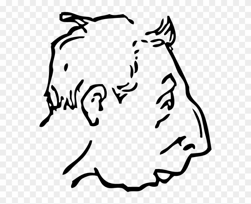 Weak Chin Svg Clip Arts 576 X 602 Px - Big Nose Weak Jaw Men - Png Download