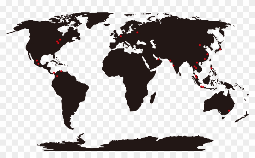 Japan Asia North America Central America & Caribbean - World Map Clipart