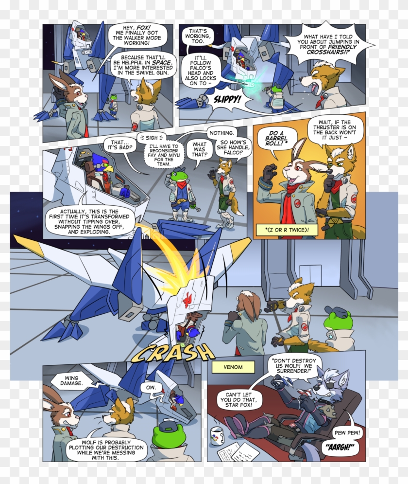 Star Fox - Star Fox And Wolf Comic Clipart