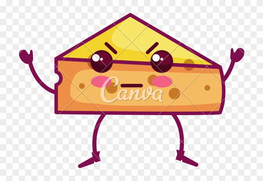 Slice Clipart Kawaii - Queso Kawaii - Png Download