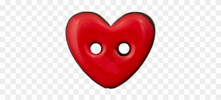Coconut Two-hole Button Heart Article - Heart Clipart #3567290