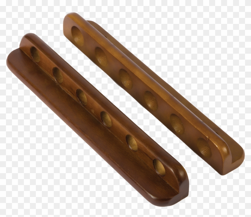 Solid Wood Billiard Cue Wall Rack - Base Para Tacos De Billar Clipart #3567962
