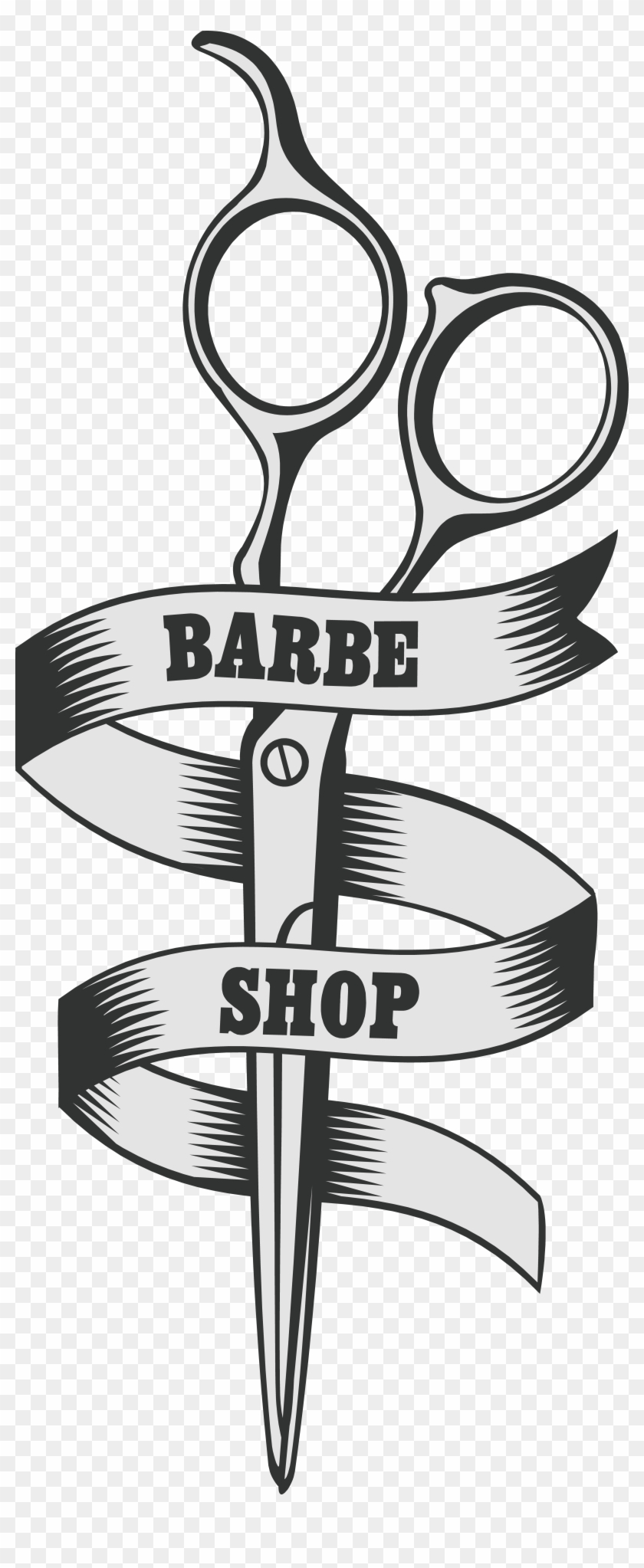 Logo Hair Care Scissors Clipart