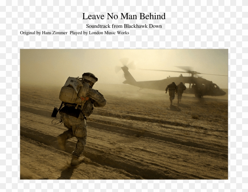 Leave No Man Behind Piano Tutorial - Soldiers Running To Helicopter Clipart #3568165