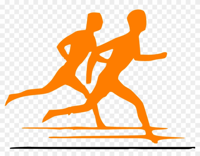 Jogging Clipart - Athletics Black And White - Png Download