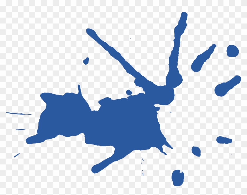 10 Blue Paint Splatters - Illustration Clipart #3568614