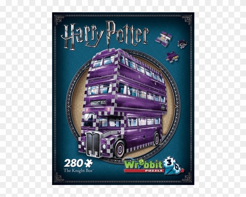 The Knight Bus 3d 280 Piece Wrebbit Jigsaw Puzzle - Harry Potter Puzzle 3d Hogwarts Express Clipart #3568821
