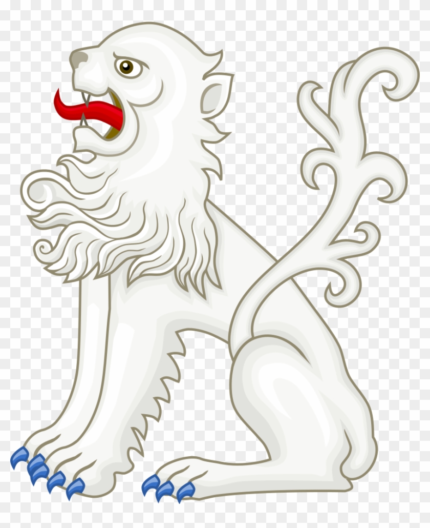 White Lion Of Mortimer Badge Of Edward Iv - Illustration Clipart #3569476