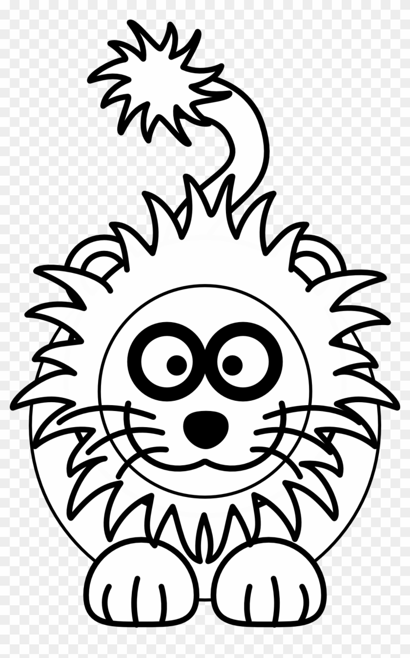 Lion Black And White Lion Pictures Black And White - Cartoon Lion Black And White Clipart #3569727