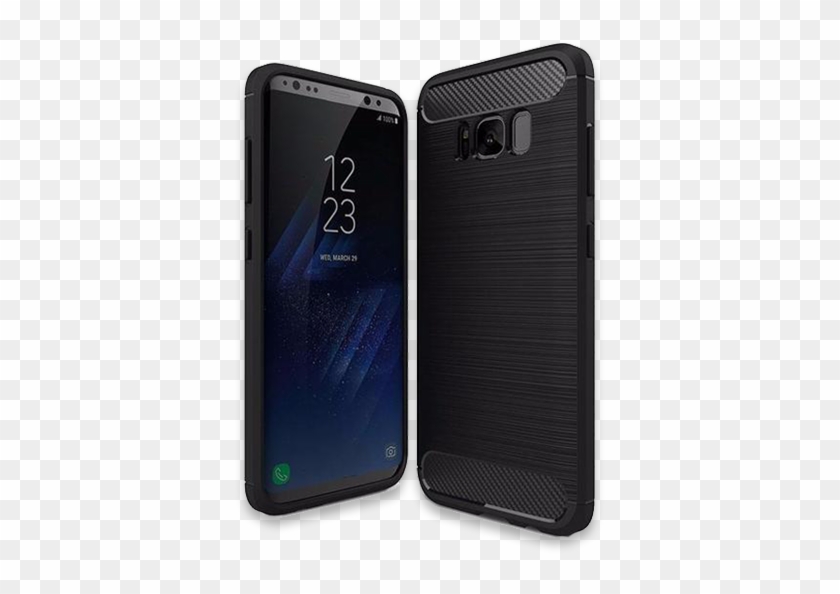 410-soft Tpu Brushed Carbon Fiber Texture Phone Case - Samsung Galaxy S8 Hoesje Mediamarkt Clipart #3570258