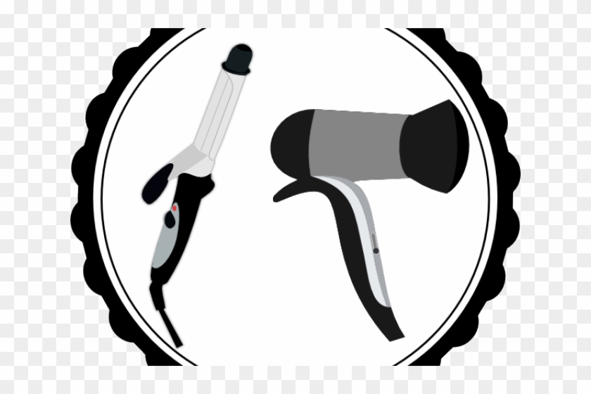 Black Hair Clipart Cosmetology - Hair Dryer Clip Art - Png Download #3570760