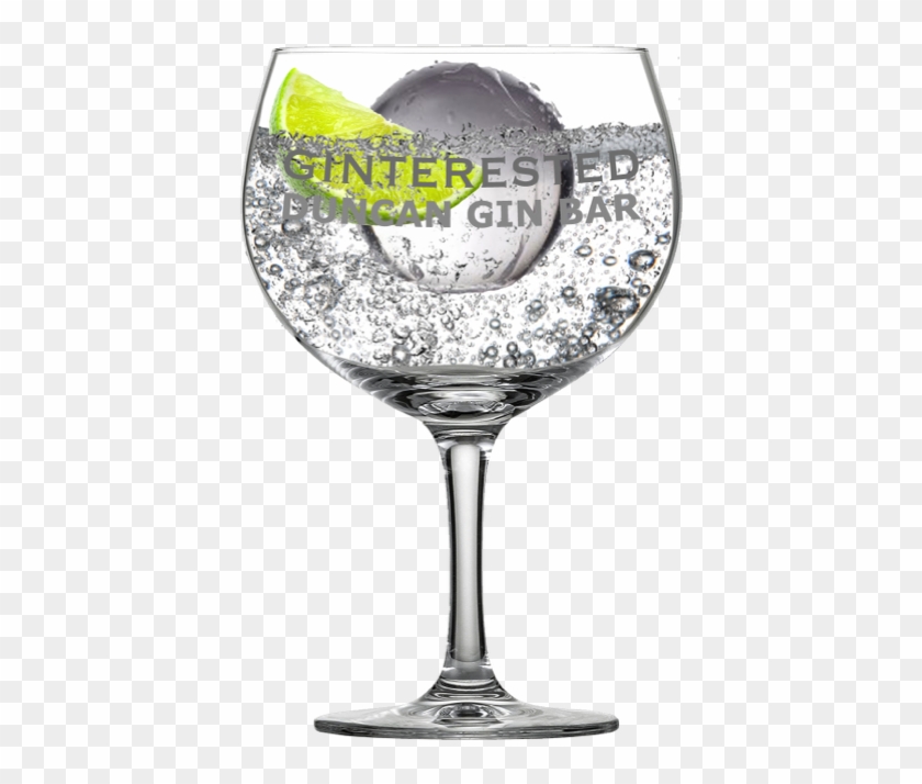 Ginterested Balon -with Garnish@2x - Copa De Balon Gin Glass Clipart #3572784