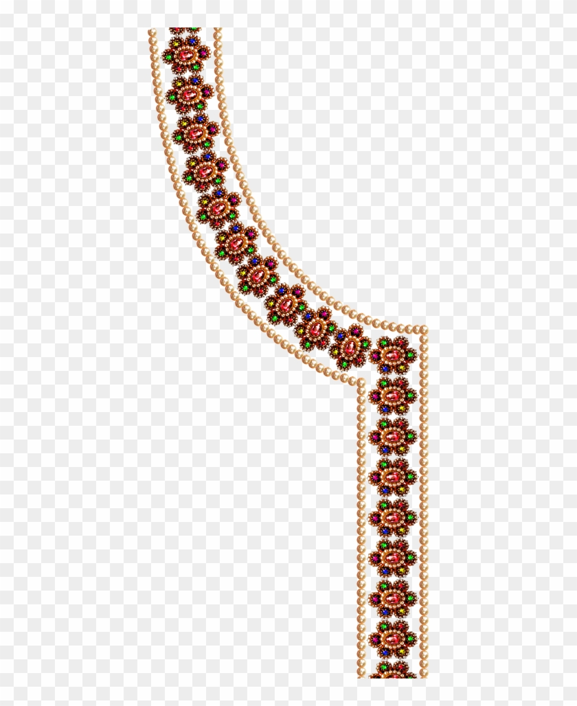 Flower Clipart Border, Flower Border, Clipart Border, - Bead - Png Download #3572892