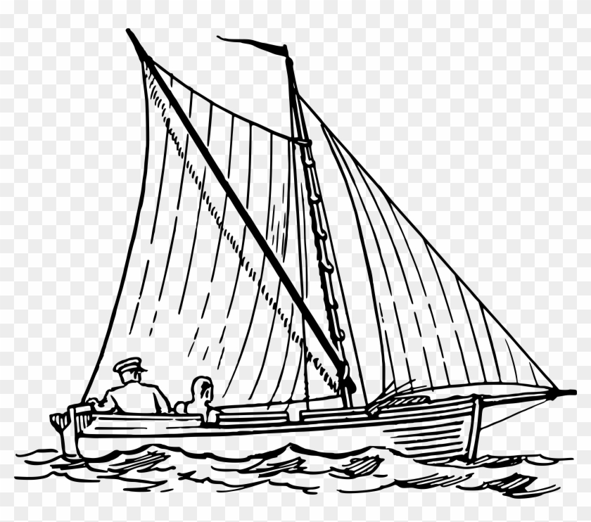 Yacht Png Kensuke's Kingdom - Boat Drawing On The Sea Clipart