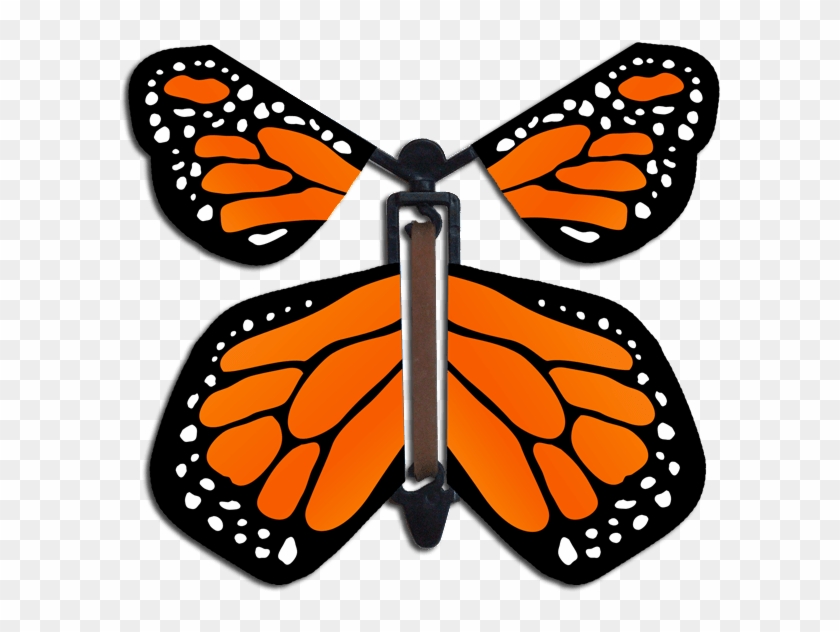 Orange Monarch Wind Up Flying Butterfly - Make A Flying Butterfly Pattern Clipart