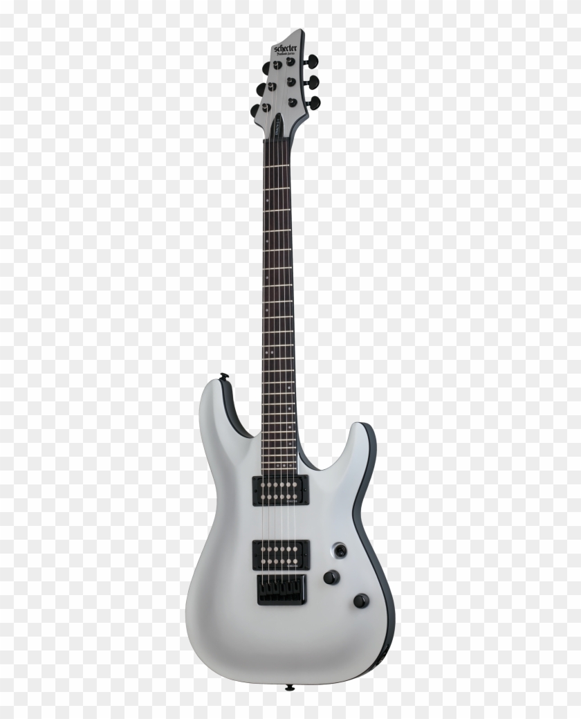 Schecter Stealth C-1 Electric Guitar In Satin Silver - Electric Guitar Clipart