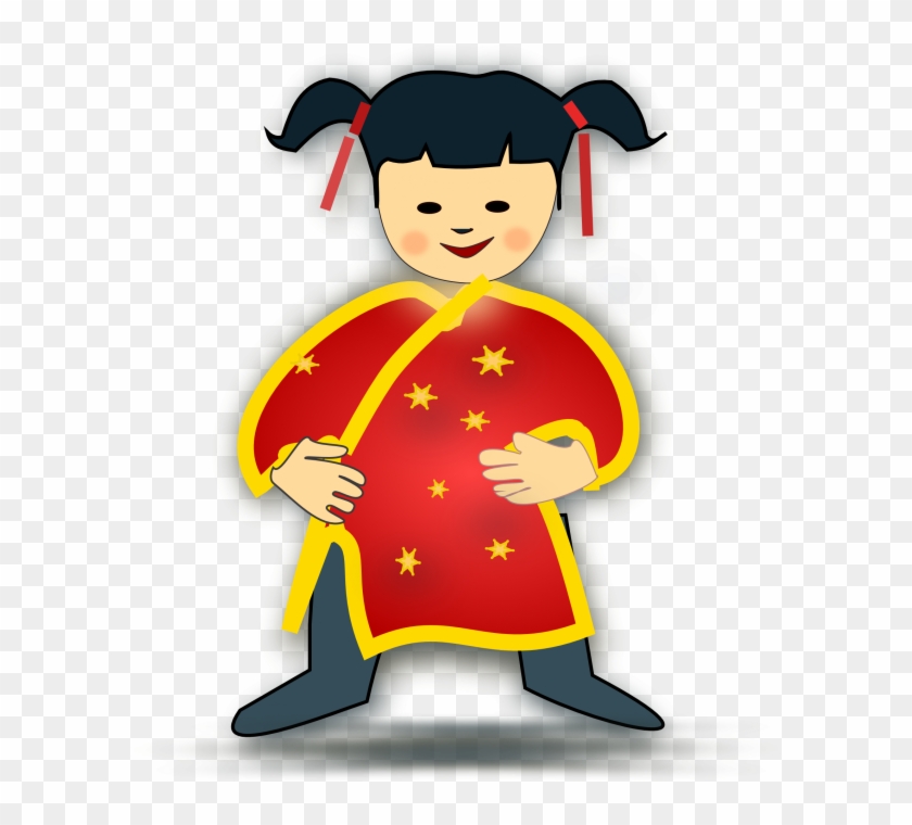 Chinese New Year Png Transparent Image - Chinese Girl Clipart #3574145