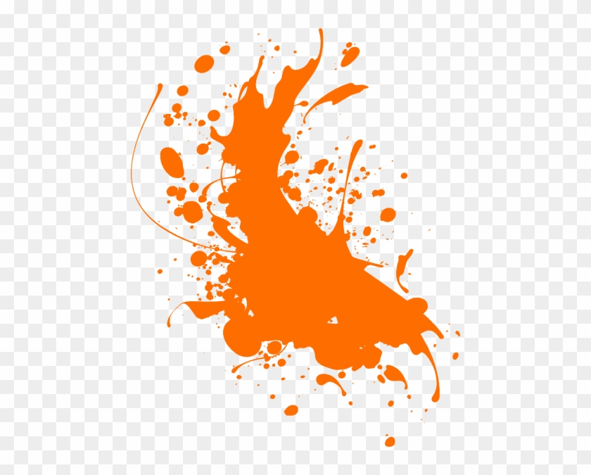 #orange #paint #splat #remixit - Blue Paint Splash Png Clipart #3574191