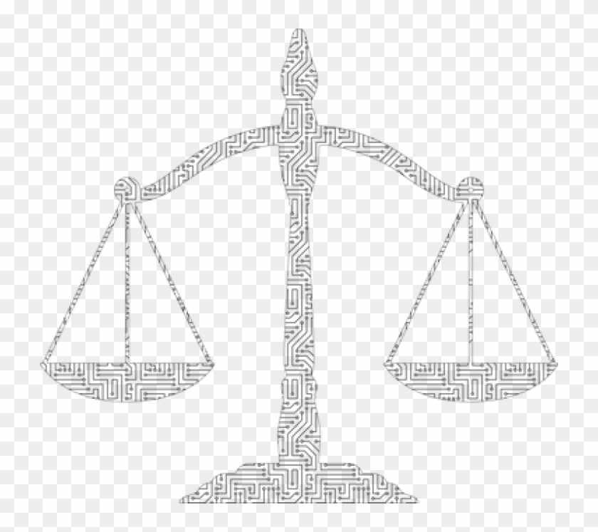 Scales Of Justice Free Clip Art - Electronic Circuit - Png Download