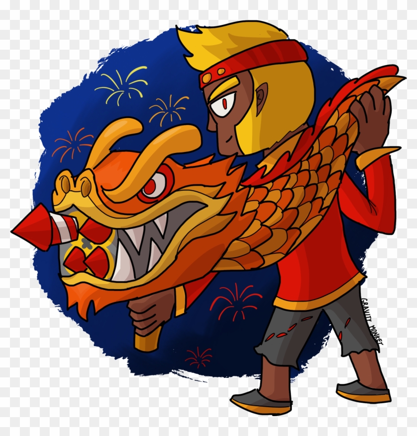 Art[art] Chinese New Year - Lion Dance Brock Brawl Stars Clipart