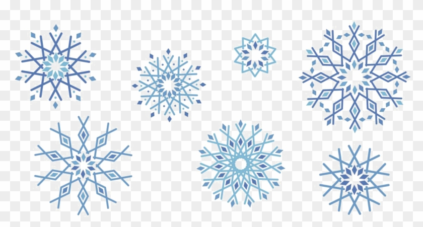 Snowflakes Free Png Image - Geometric Snowflakes Clipart #3574839